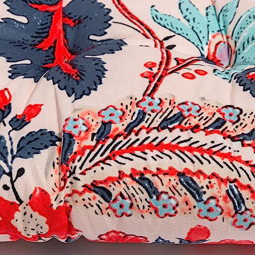 2-Pack Outdoor/Indoor Wicker Patio Seat Cushion Pad with Ties - Dining Chair Cushion, 17