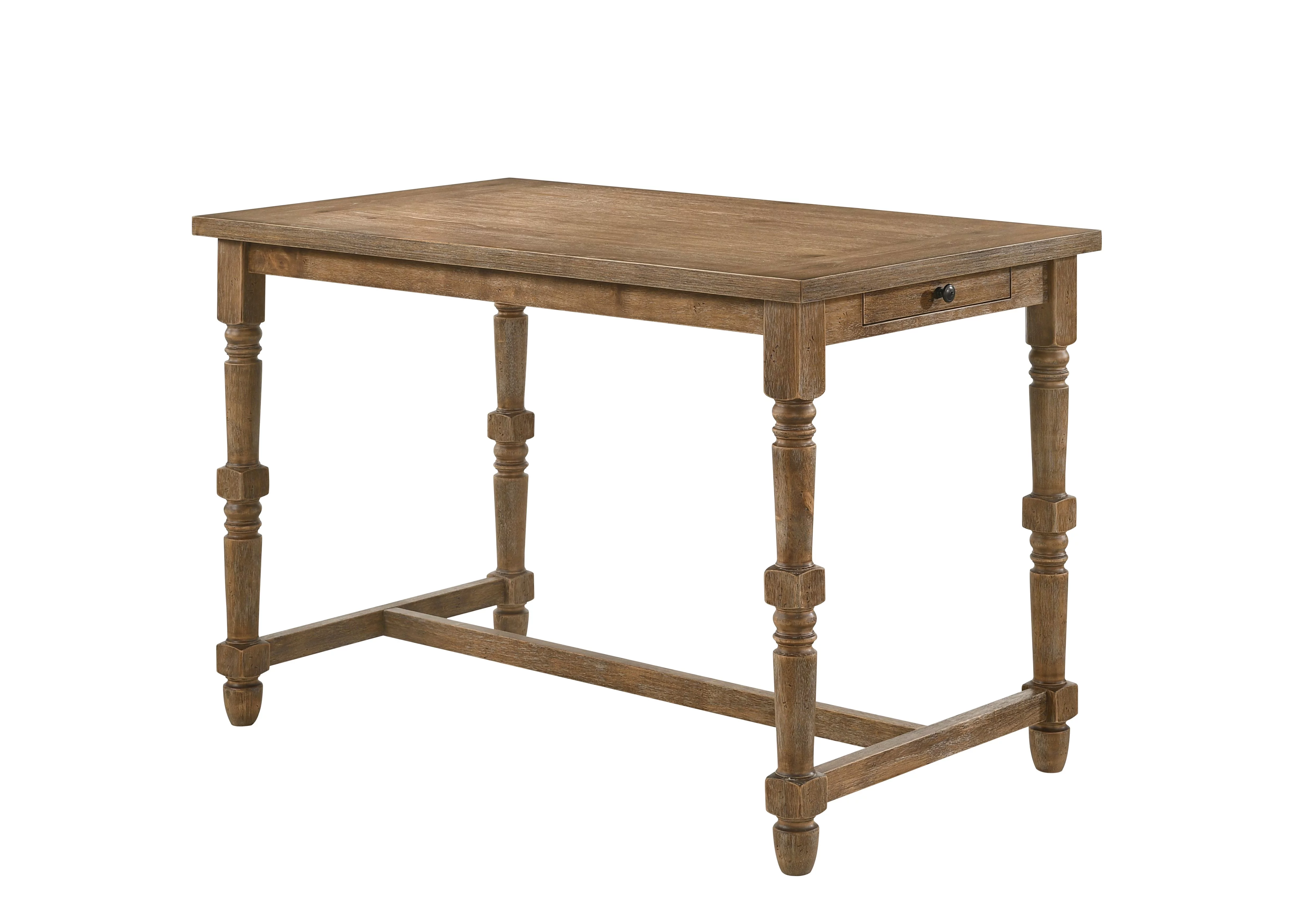 CoSoTower Counter Height Table, Weathered Oak Finish