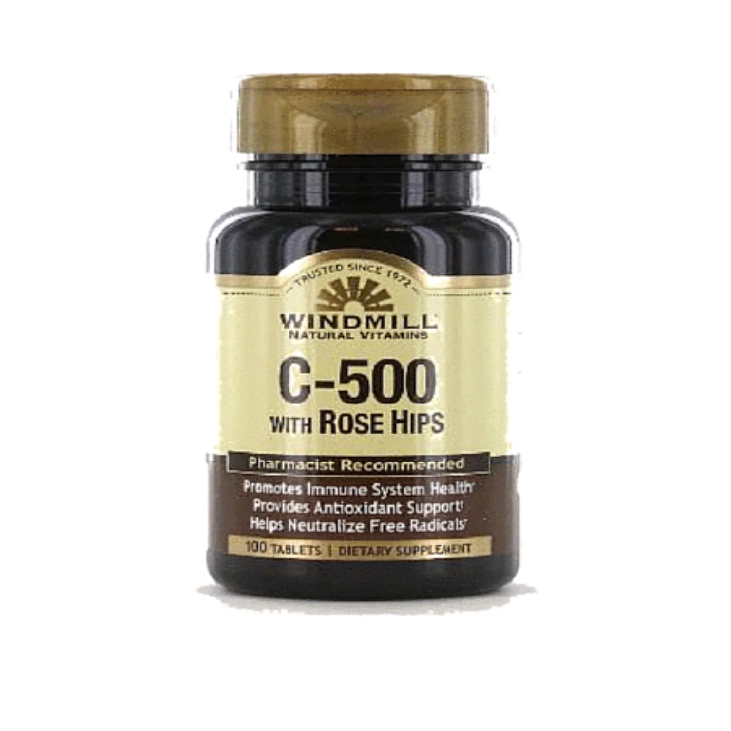 Windmill Vitamin C-500 Tablets Rose Hips 100 Tablets - (Pack of 2)