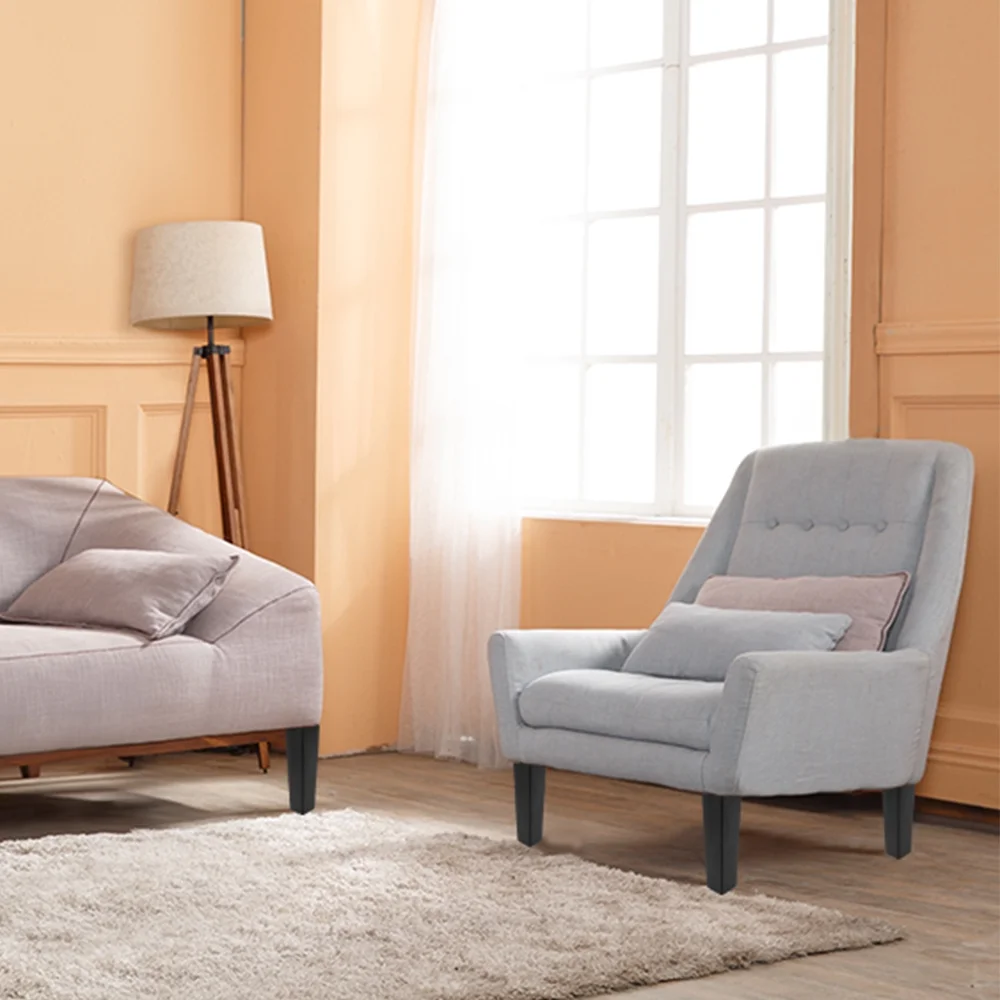 Willstar Height Sofa Legs Set of 4 Wooden Furniture Legs Solid Replacement Furniture Legs for Armchair ,Cabinet, Chair, Dresser or Home DIY Projects