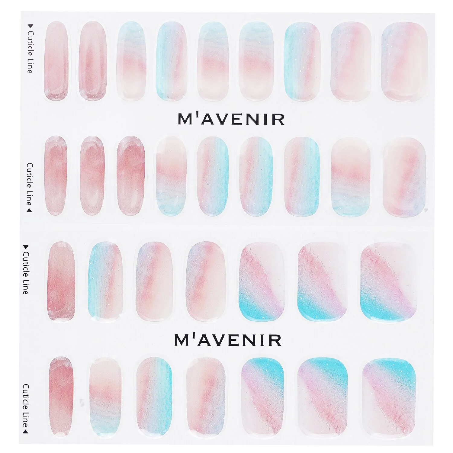 Mavenir Nail Sticker (Pink) - # Glass Soft Pink Nail  32pcs