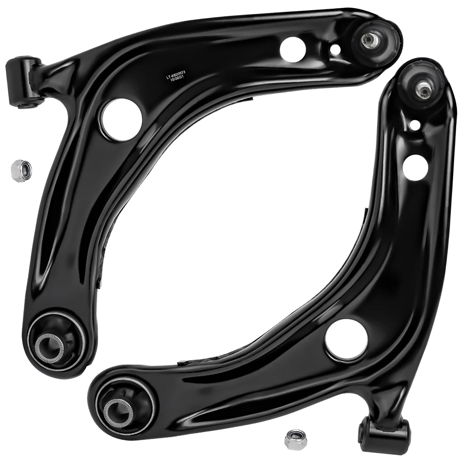 Detroit Axle - Front 2pc Control Arms for 2008-2014 Scion xD, 12-19 Toyota Prius C, 07-19 Yaris, 2 Lower Control Arms w/Ball Joints Assembly Set Replacement