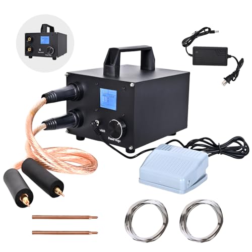 Dual Farad Battery Spot Welder, 3000F Capacitor with 25 Gears Adjustment,Portable Spot Welder for 0.1-0.3mm Nickle Strip Welding,with 1.8'' LCD Display