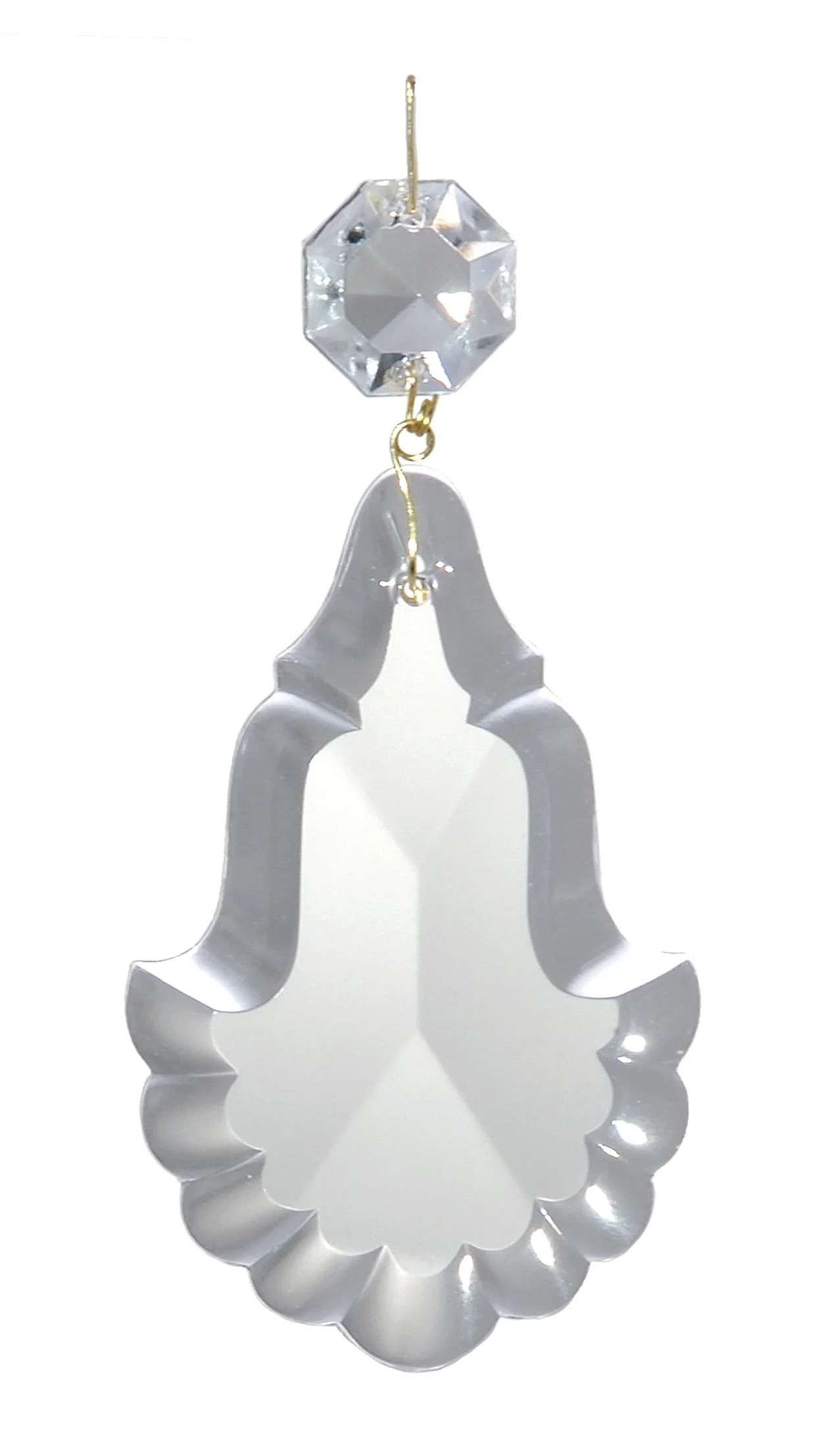 B&P Lamp BrilliantCut 2-1/2 Inch (63MM) French Cut Crystal Pendalogue