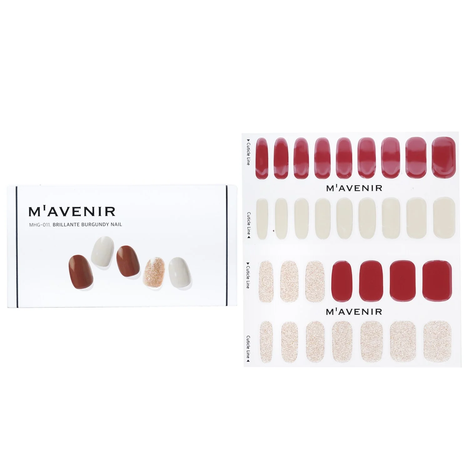 Mavenir Nail Sticker (Red) - # Brillante Cherry Nail  32pcs