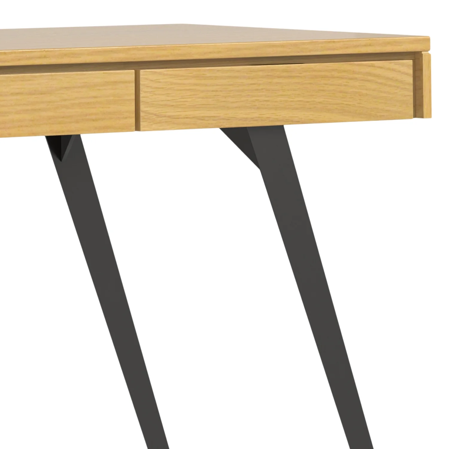 Simpli Home Lowry Modern Industrial 72 inch Wide Large Desk in Oak
