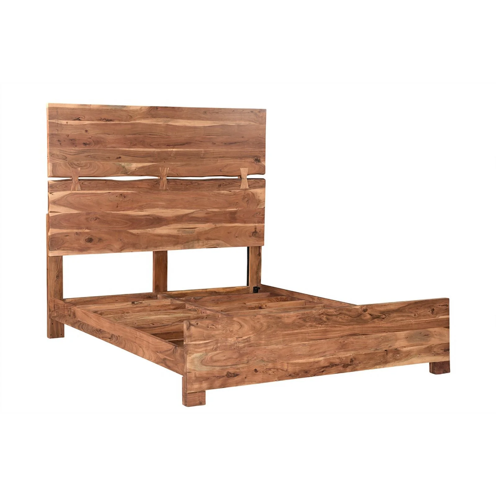 Taran Designs Harper 3-piece Solid Wood King Bedroom Set in Brown