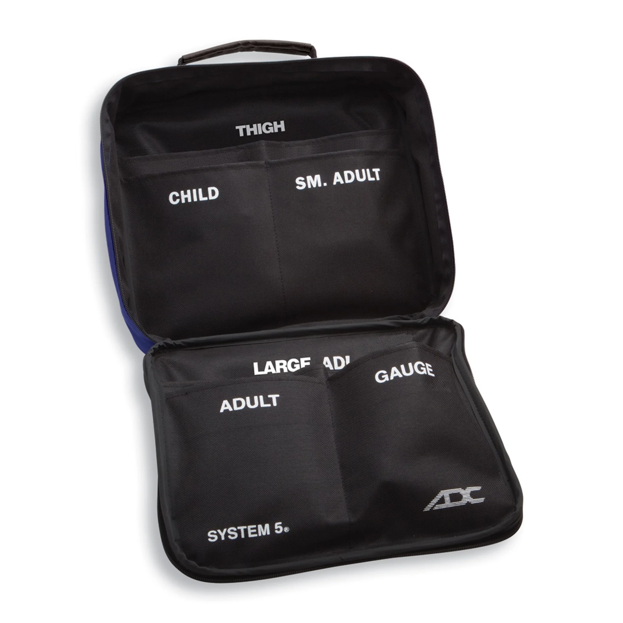 System 5 Multiple Sizes Arm / Thigh Aneroid Sphygmomanometer Unit 1-Tube Blue 1 Each