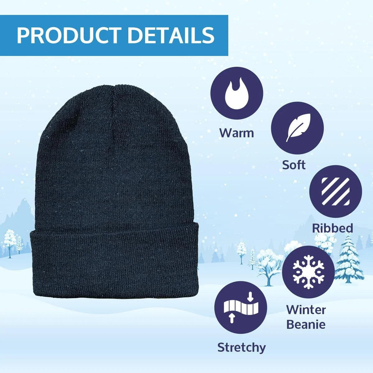 Yacht & Smith 48 Pack Wholesale Bulk Winter Thermal Beanies Skull Caps, Thermal Gloves Unisex (Hat Glove Set A)