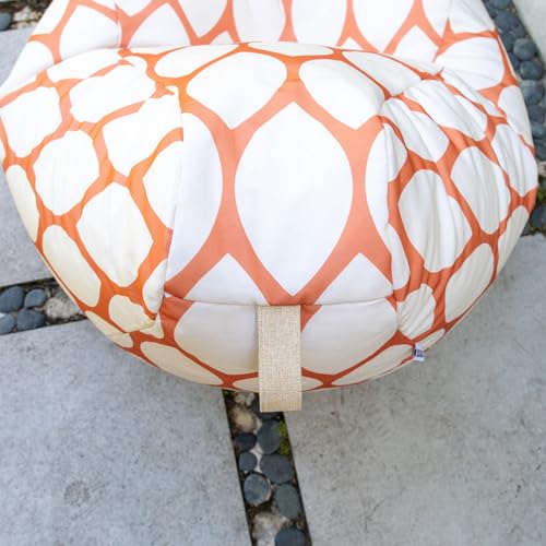 Big Joe Tuffet Weatherproof Bean Bag Chair, Paprika Bella Sunmax, Durable Weather Resistant Fabric, 2.5 feet Teardrop