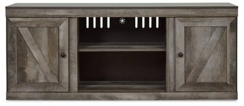 Signature Design by Ashley Wynnlow Casual TV Stand with Fireplace Option, Fits TVs up to 63