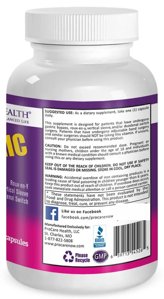 Bariatric Multivitamin | Capsule | 45mg | 30 Capsules