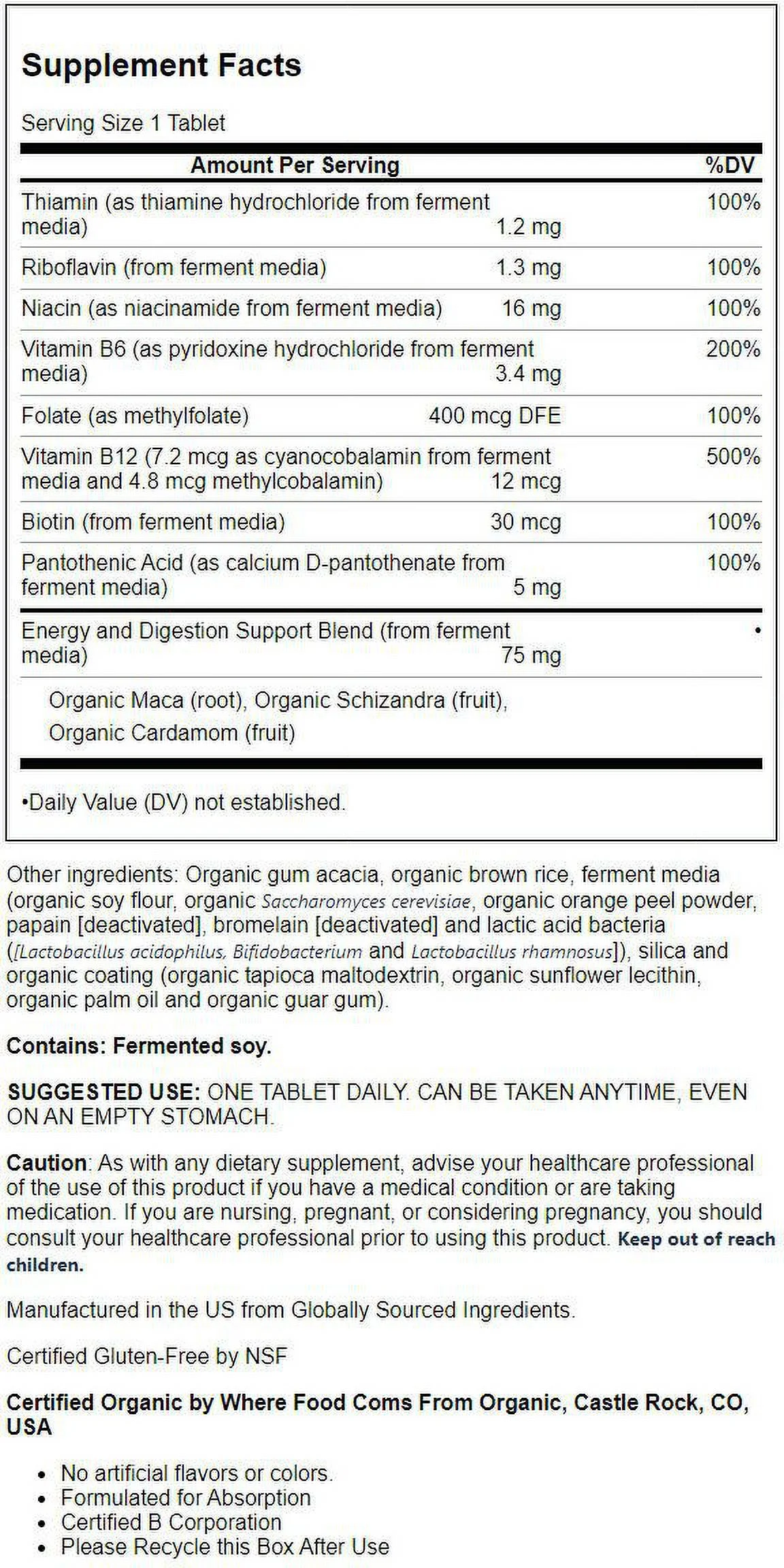 New Chapter Fermented Coenzyme B Complex - 90 Vegan Tablets
