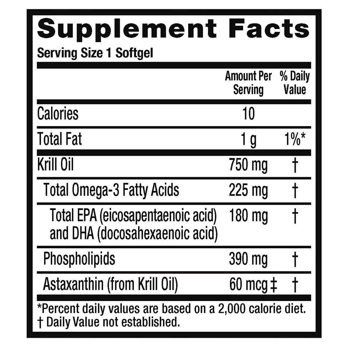 MegaRed 750mg Ultra Concentration Omega-3 Krill Oil - No fishy aftertaste as with fish oil, 80 softgels