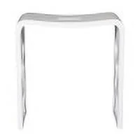 ABST88 Designer White Matte Solid Surface Resin Bathroom / Shower Stool