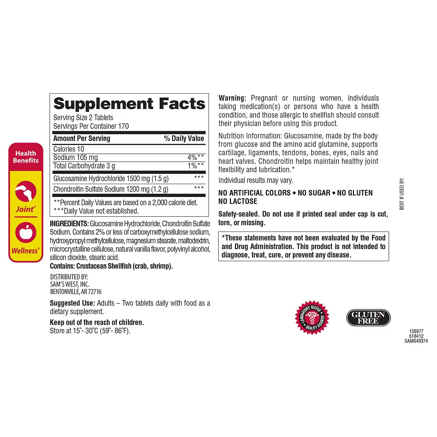 Triple Strength Glucosamine Chondroitin (340 ct.)