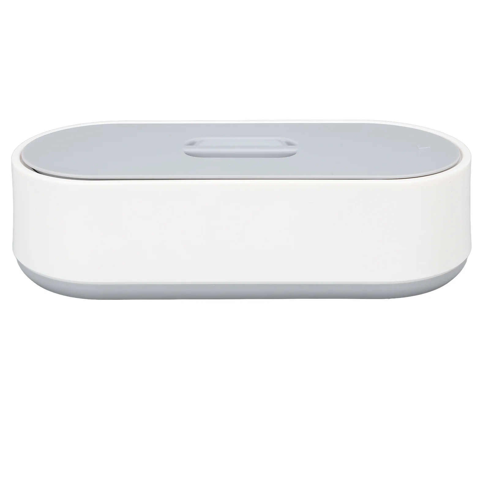 Qulable Ultrasound Cleaner Household Eyeglasses Watches Jewelry Portable Ultrasound Cleaner Machine White and Grey US Plug 110V