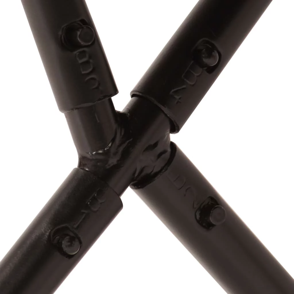 Anself Butterfly Chair Black and White Genuine Goat Leather