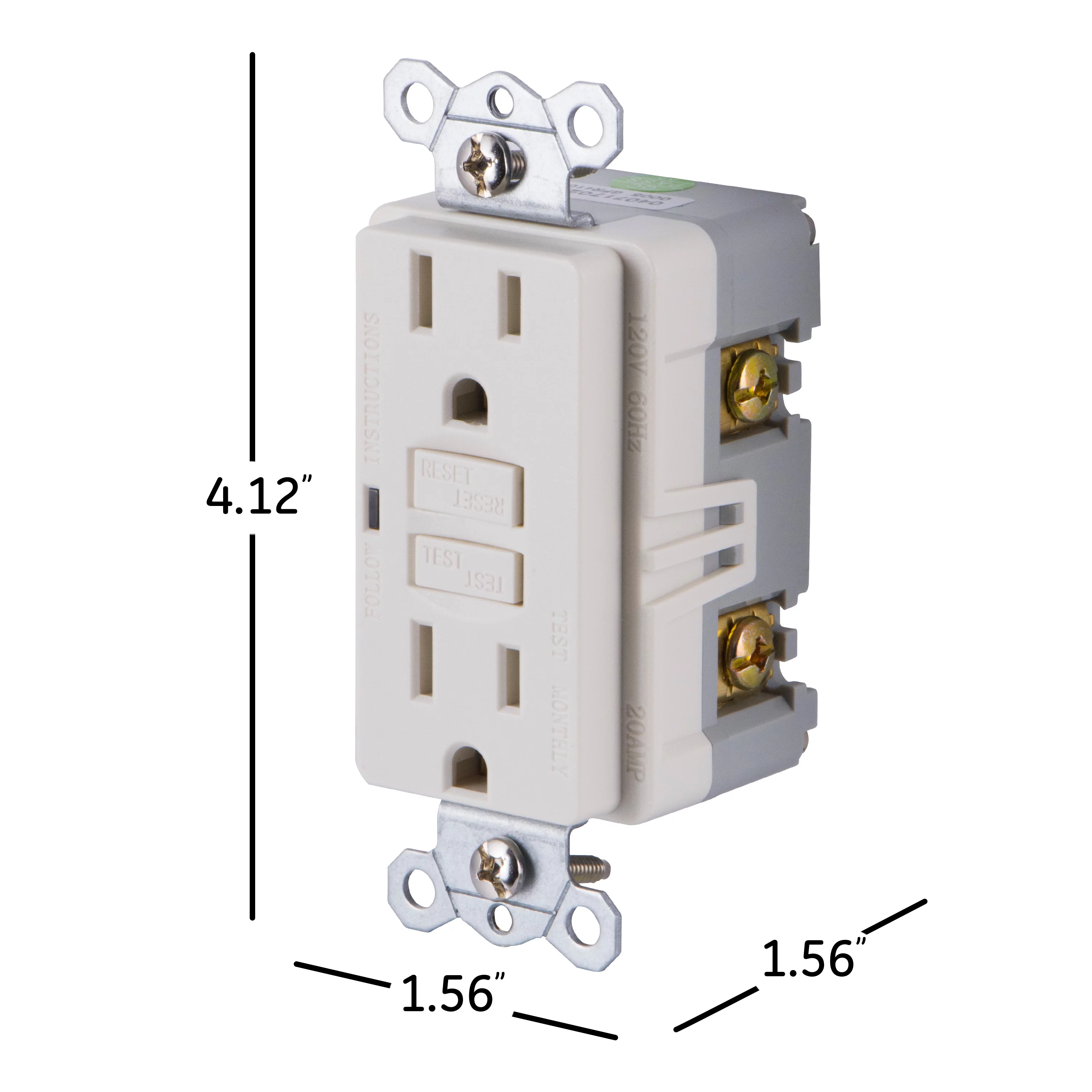 GE UltraPro 20A GFCI Outlet, White – 32077