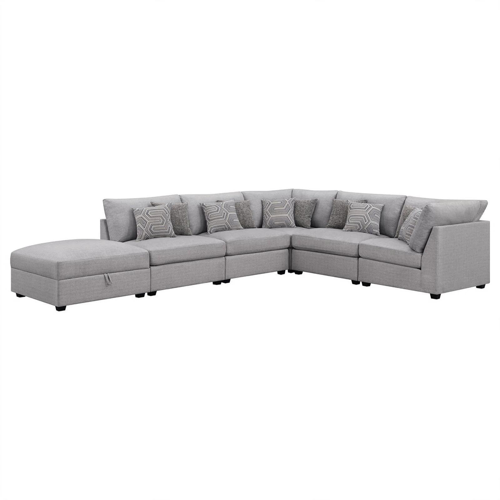 Coaster Cambria 6-piece Fabric Upholstered Modular Sectional Gray
