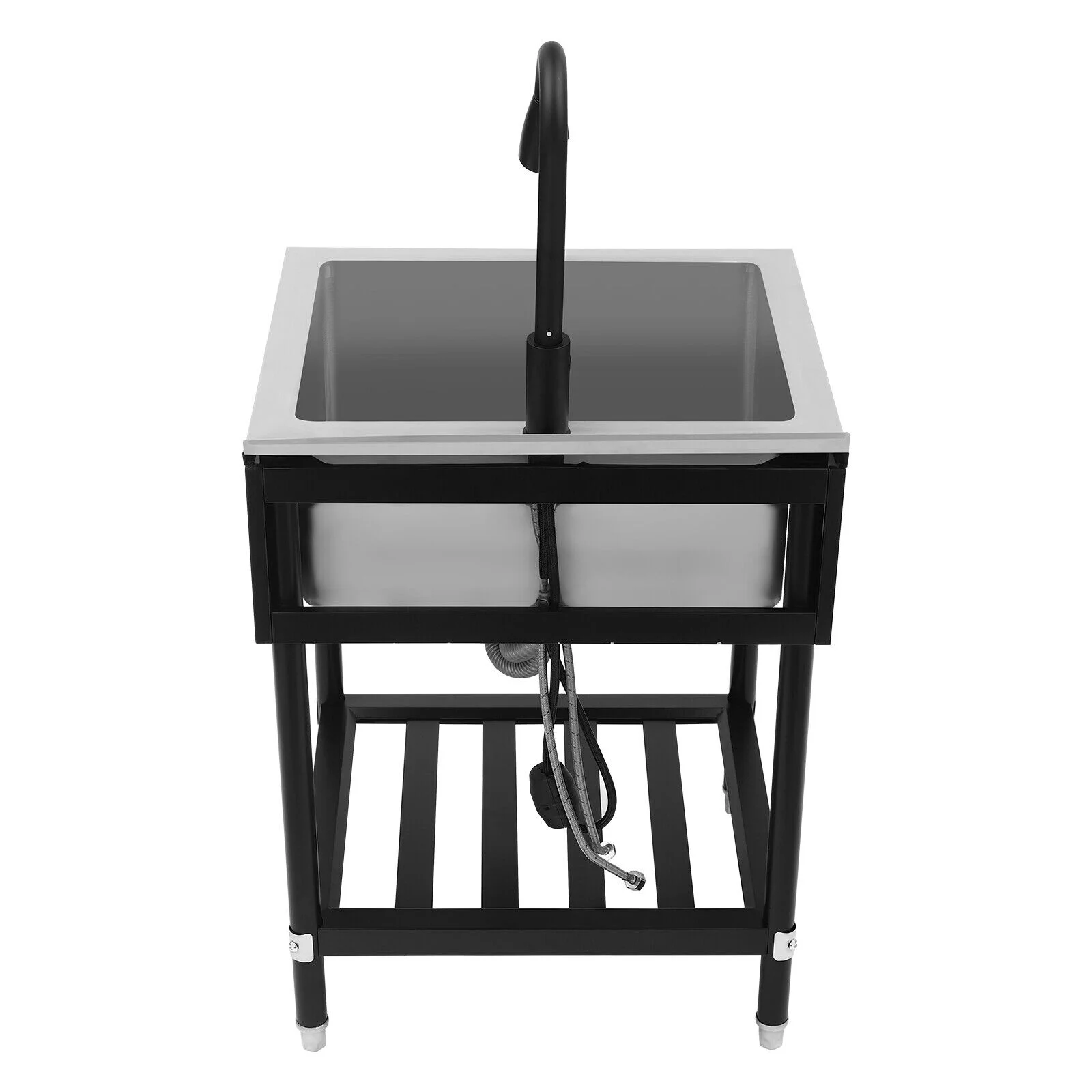 Stainless Steel Commercial Sink Catering Kitchen Prep Table Single Bowl Durable