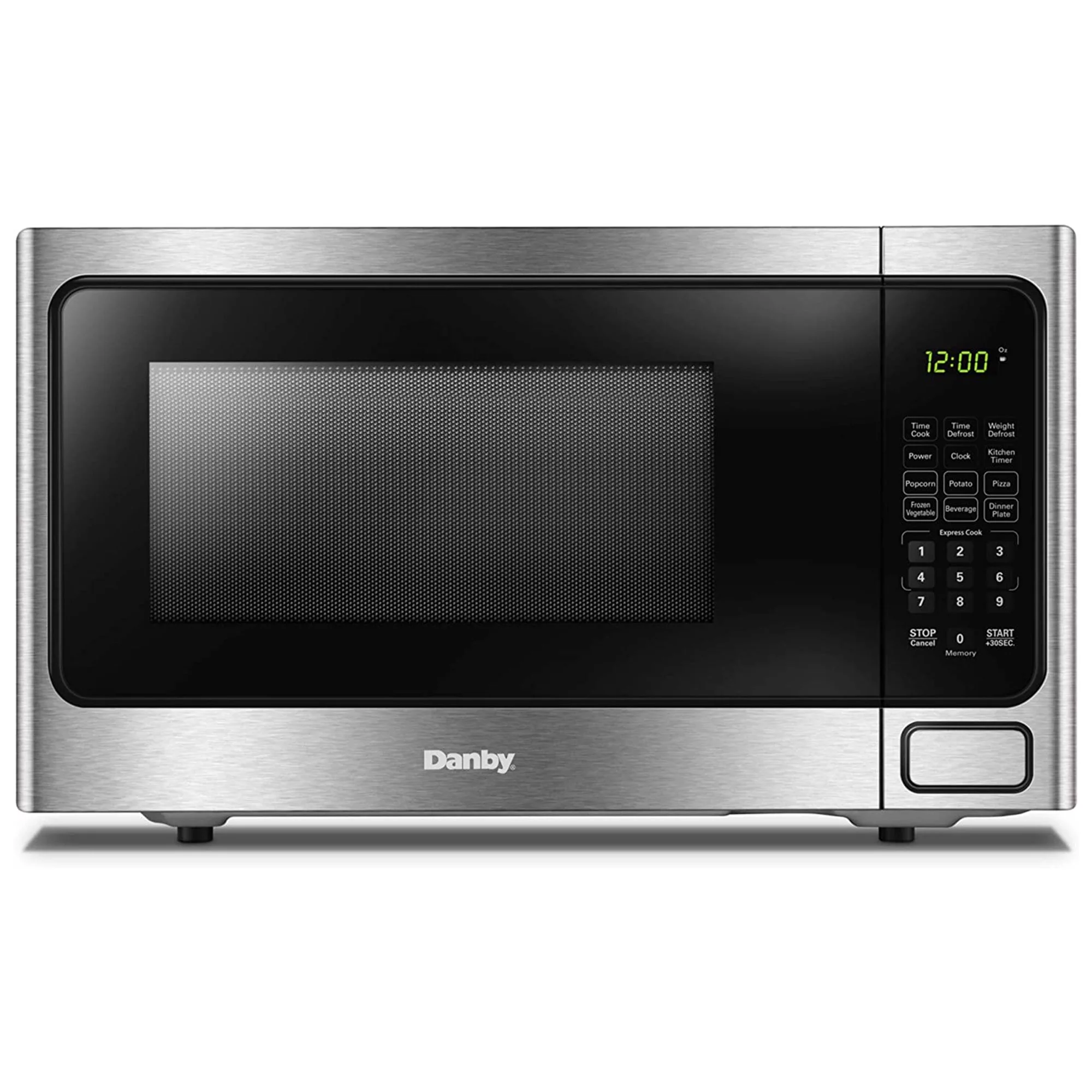 Danby DDMW1125BBS 1,000 W 1.1 Cu Ft Countertop Microwave, Stainless Finish