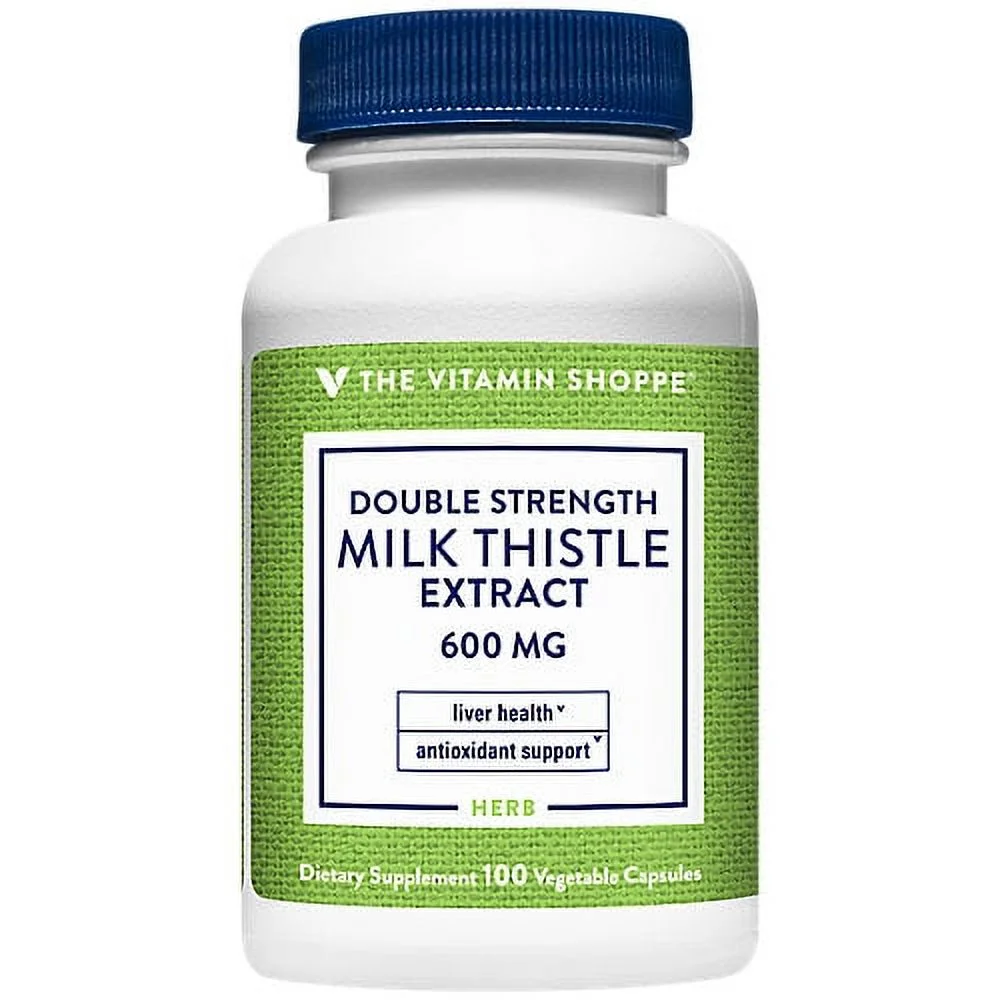 Double Strength Milk Thistle Extract ? Liver Health ? 600 MG (Vegetable 100 Capsules)