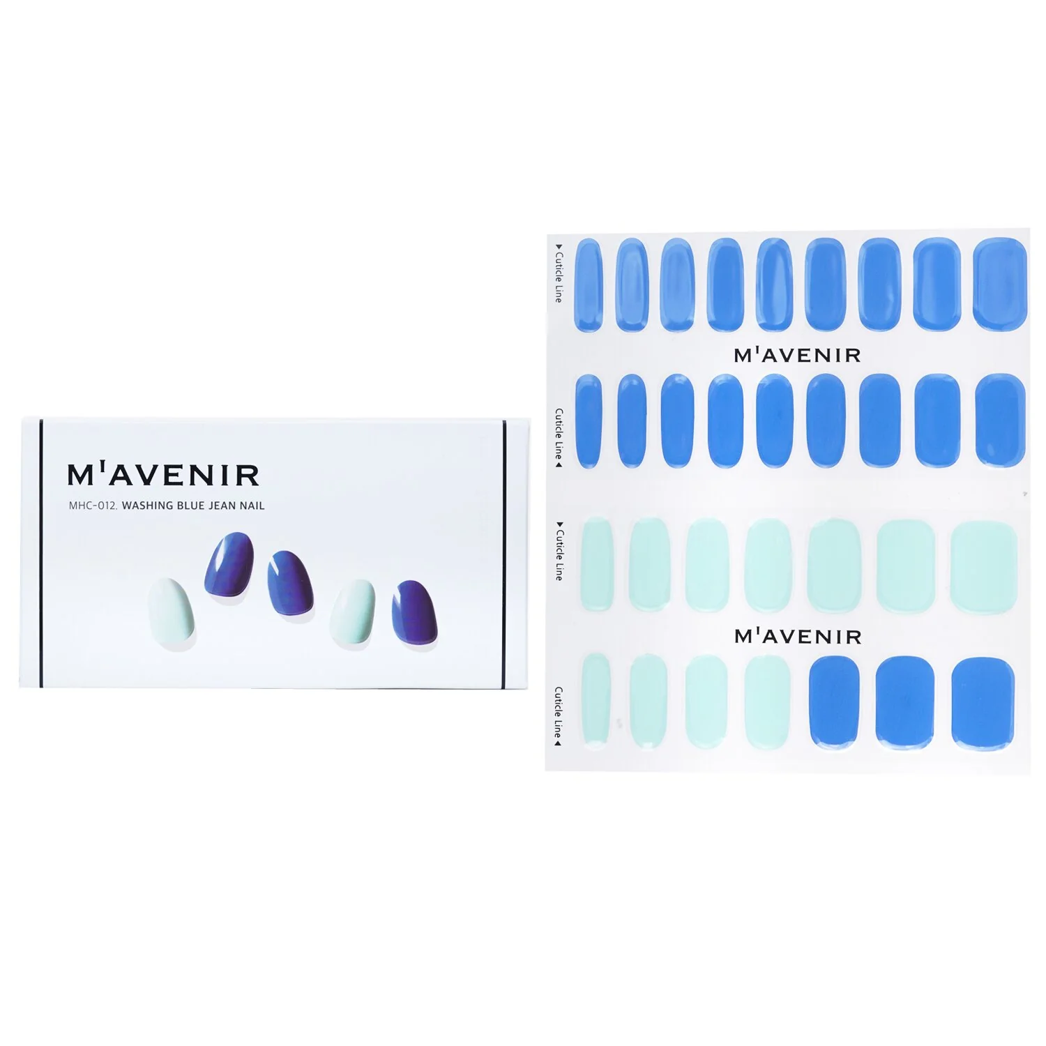 Mavenir Nail Sticker (Blue) - # Romantic Snow Night Pedi  36pcs