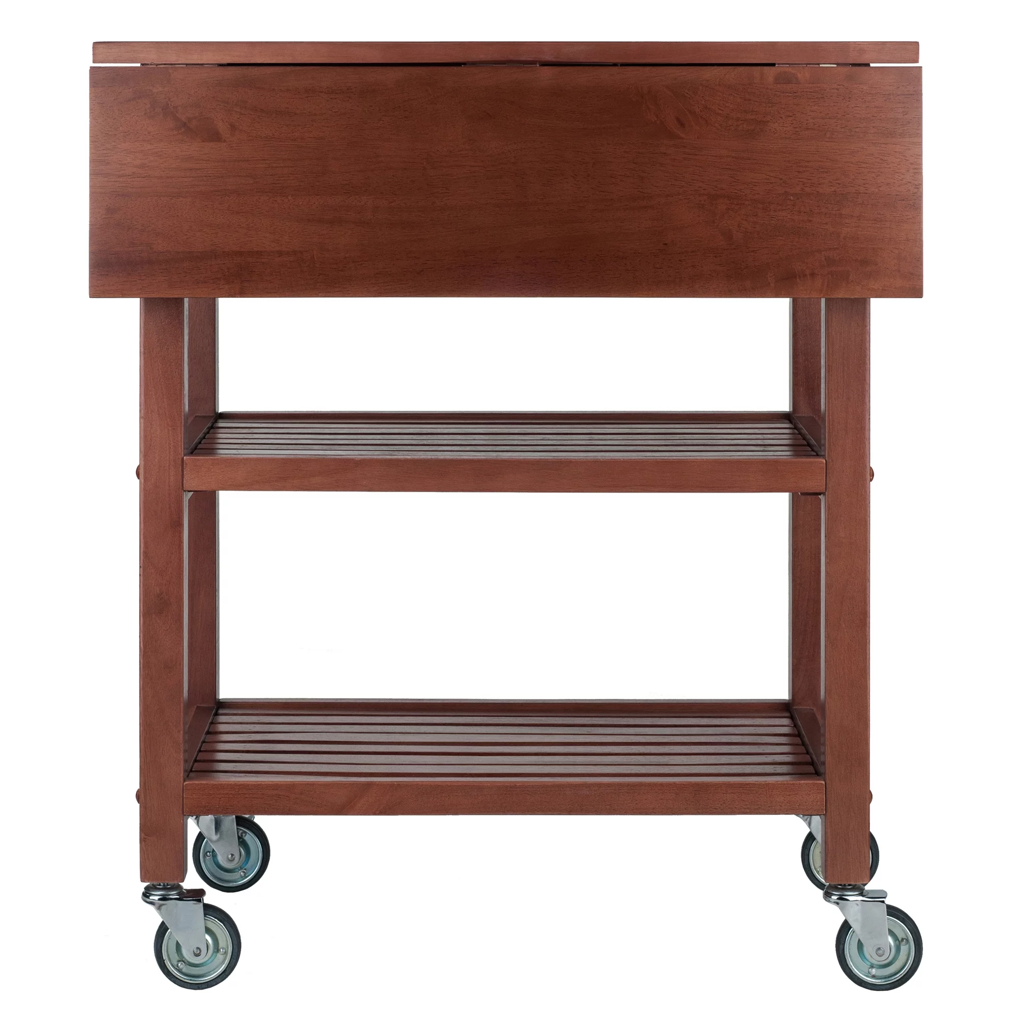 Winsome Wood Jonathan Drop Leaf Kitchen Utility Cart, Walnut Finish