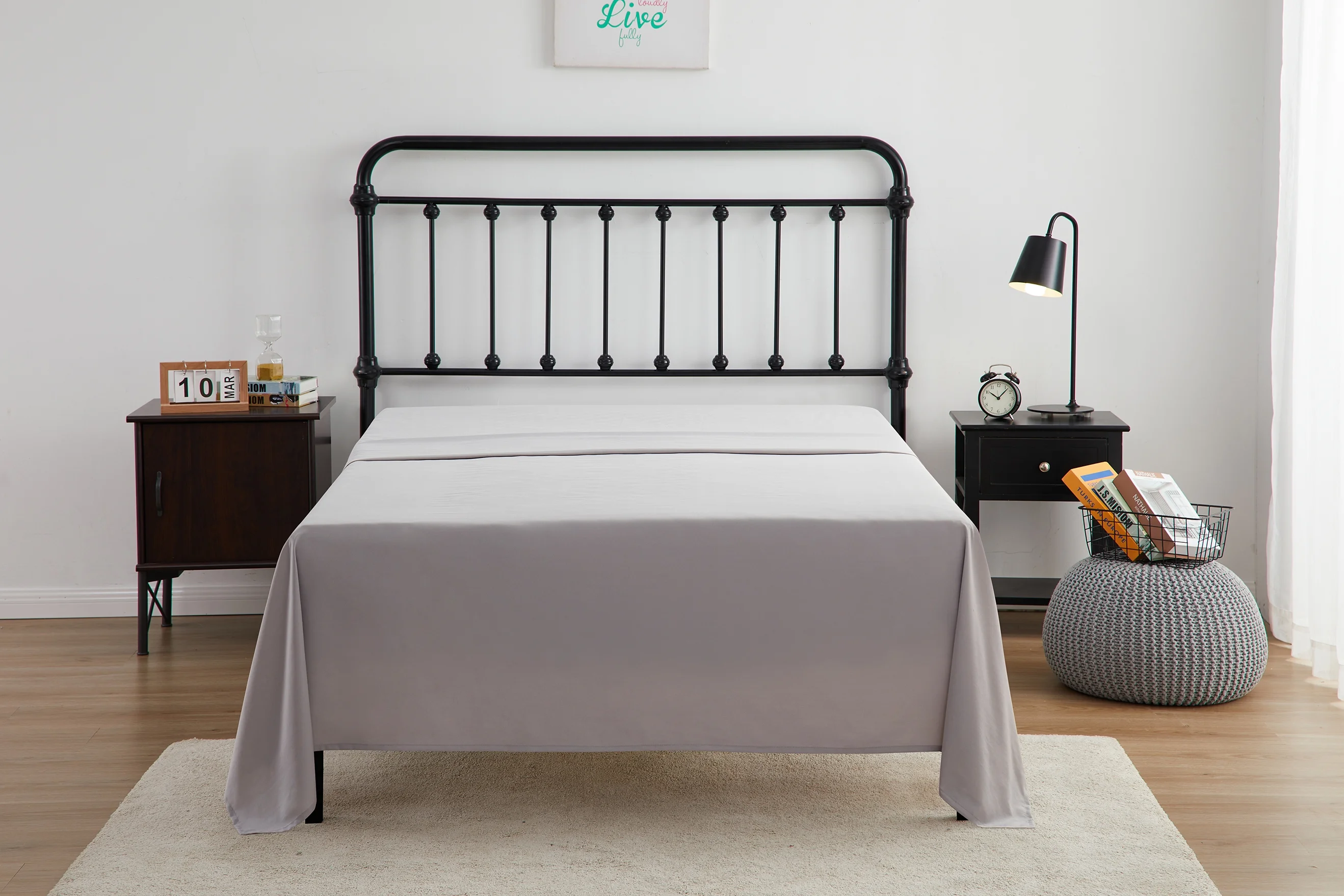 Your Zone 5-Piece Gray Stripe Bed-in-a-Bag, Twin