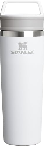 STANLEY Cafe To Go Travel Mug 16 oz | Leakproof Two-Part Drink Through Lid | Tumbler Cup for Coffee, Tea and Drinks | Insulated Stainless Steel Coffee Mug | BPA-Free | Cream Gloss