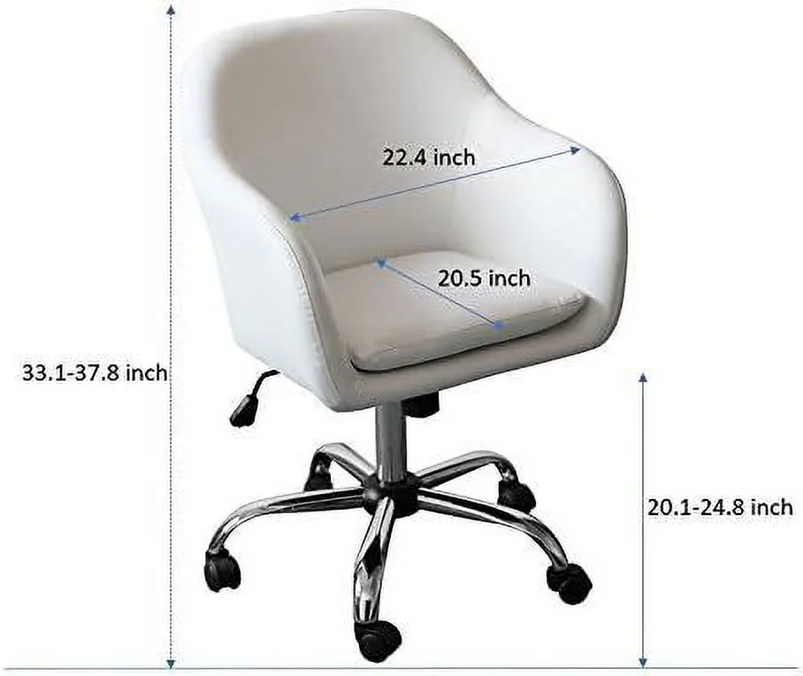 White Mid Back Desk Chair | Upgrade Comfort & Style