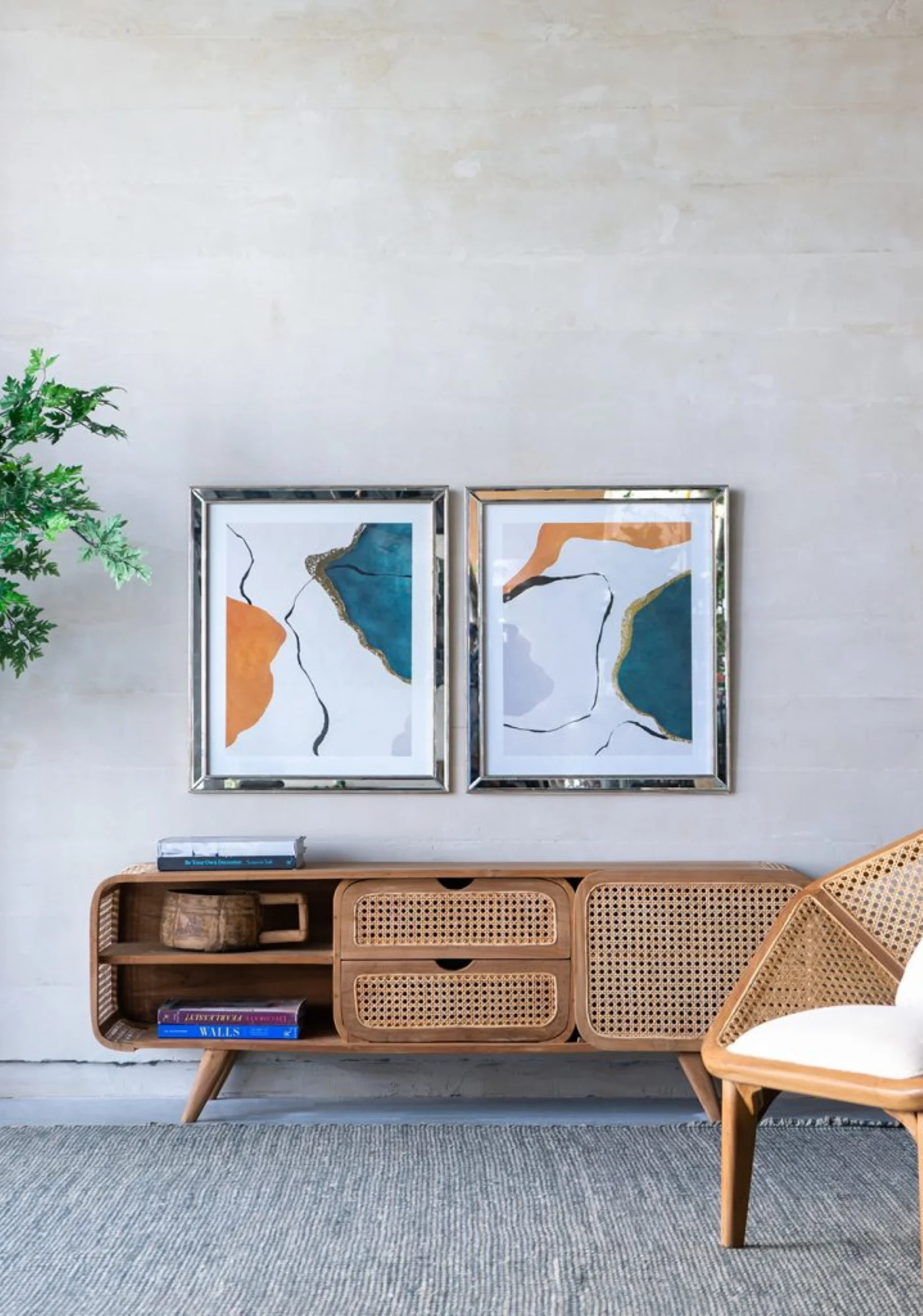 CC Home Furnishings Abstract Framed Wall Arts - 22