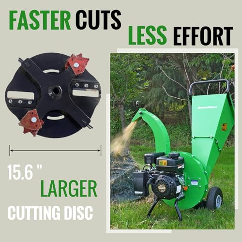 S3 Wood Chipper Shredder, 7HP 212cc Gas Powered Heavy Duty, 3