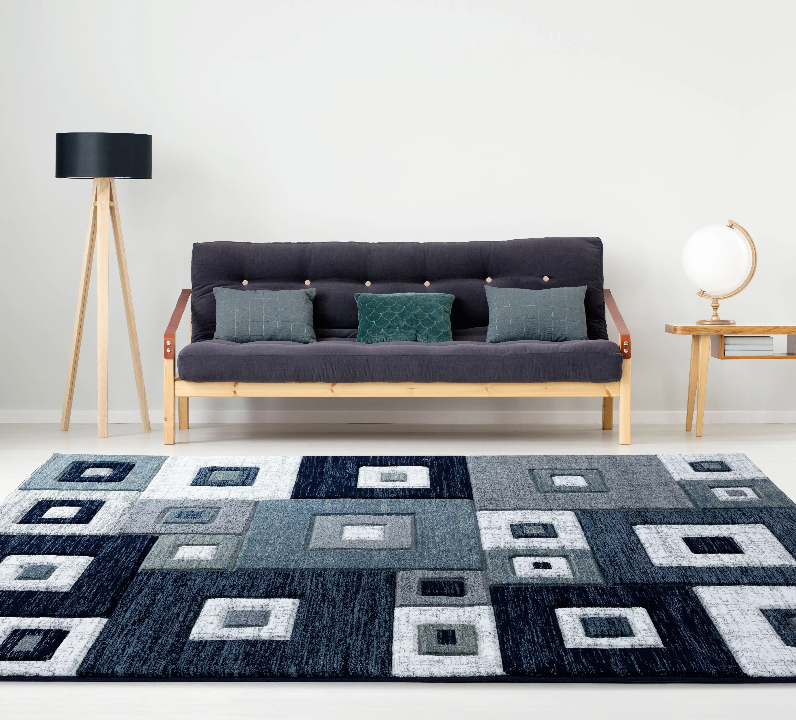 United Weavers Drachma Benson Modern Geometric Accent Rug, Navy, 2'7