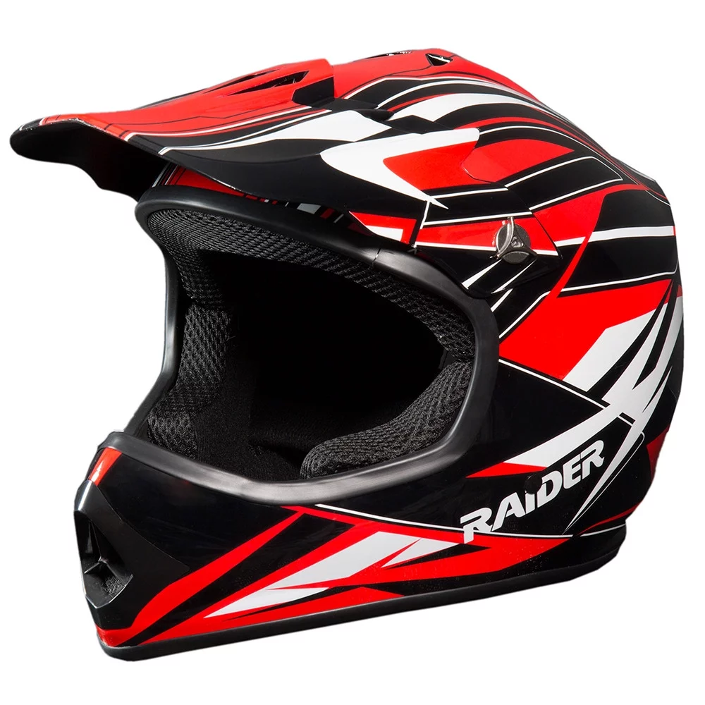 Raider GX3 Motocross Youth Helmet DOT Approved - Red - YS