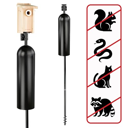 WHITEHORSE Bird House Pole Mount- A Professional Bird Feeder Pole for Outside - Very Sturdy Against Strong Winds - 7’ Tall Bird House Poles for Outdoors - Pole for Bird Feeders - Bluebird House Pole