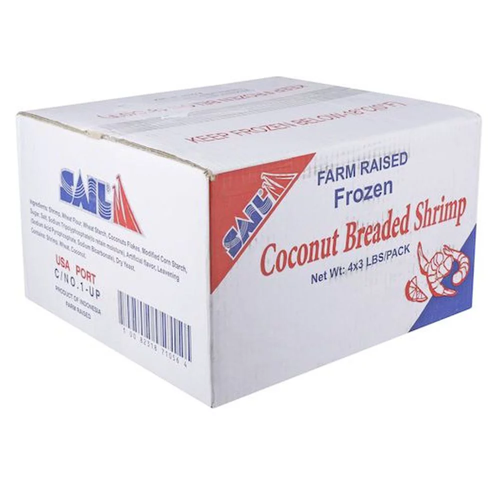 Sail 16/20 Count Breaded Coconut Clean Tail Butterfly Shrimp, 3 Pound -- 4 per case