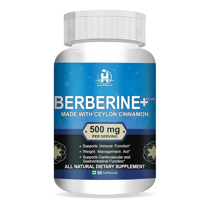 Healthy Nutrition Berberine Extract (500mg) Support Immune Function 60 Veg Capsules