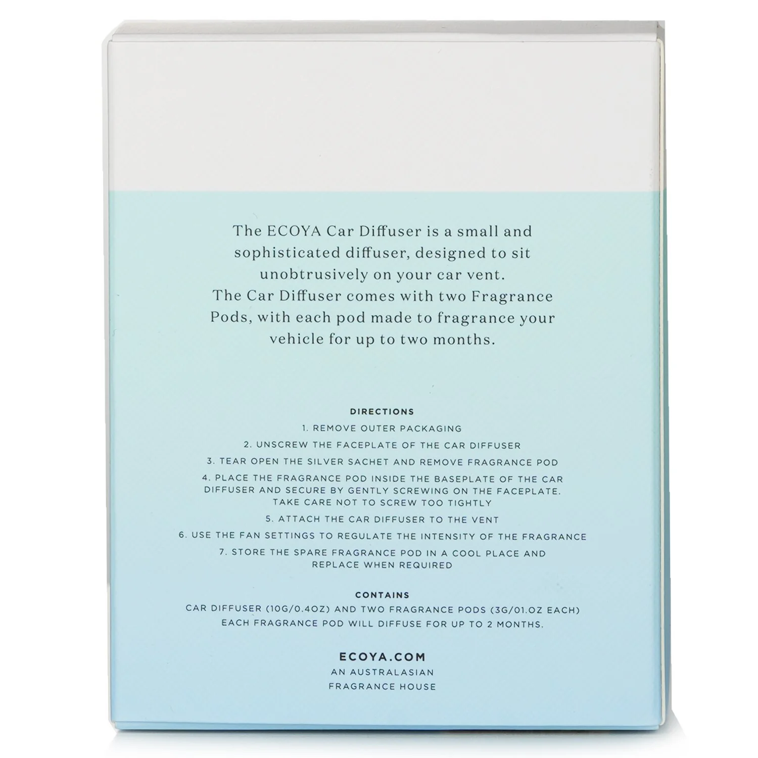 Ecoya Car Diffuser - Lotus Flower  1pc