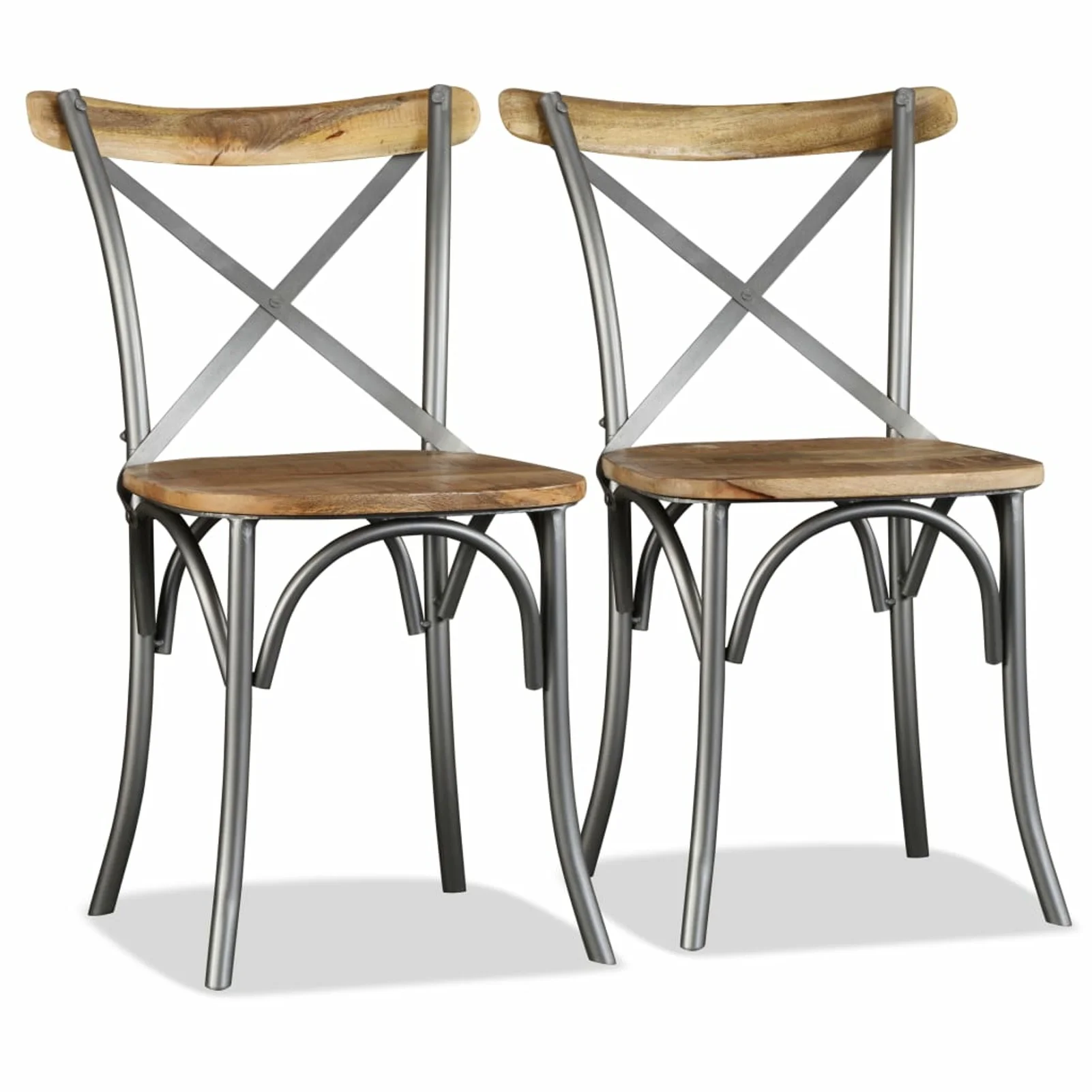 Tomshoo Dining Chairs 2 pcs Solid Mango Wood