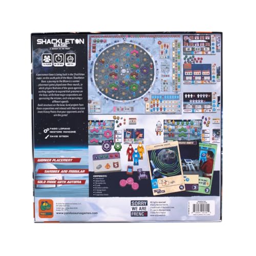 Shackleton Base: A Journey to The Moon Board Game - Sci-Fi Strategy Game of Space Exploration, Fun for Family, Kids & Adults, Ages 14+, 1-4 Players, 60-120 Minute Playtime