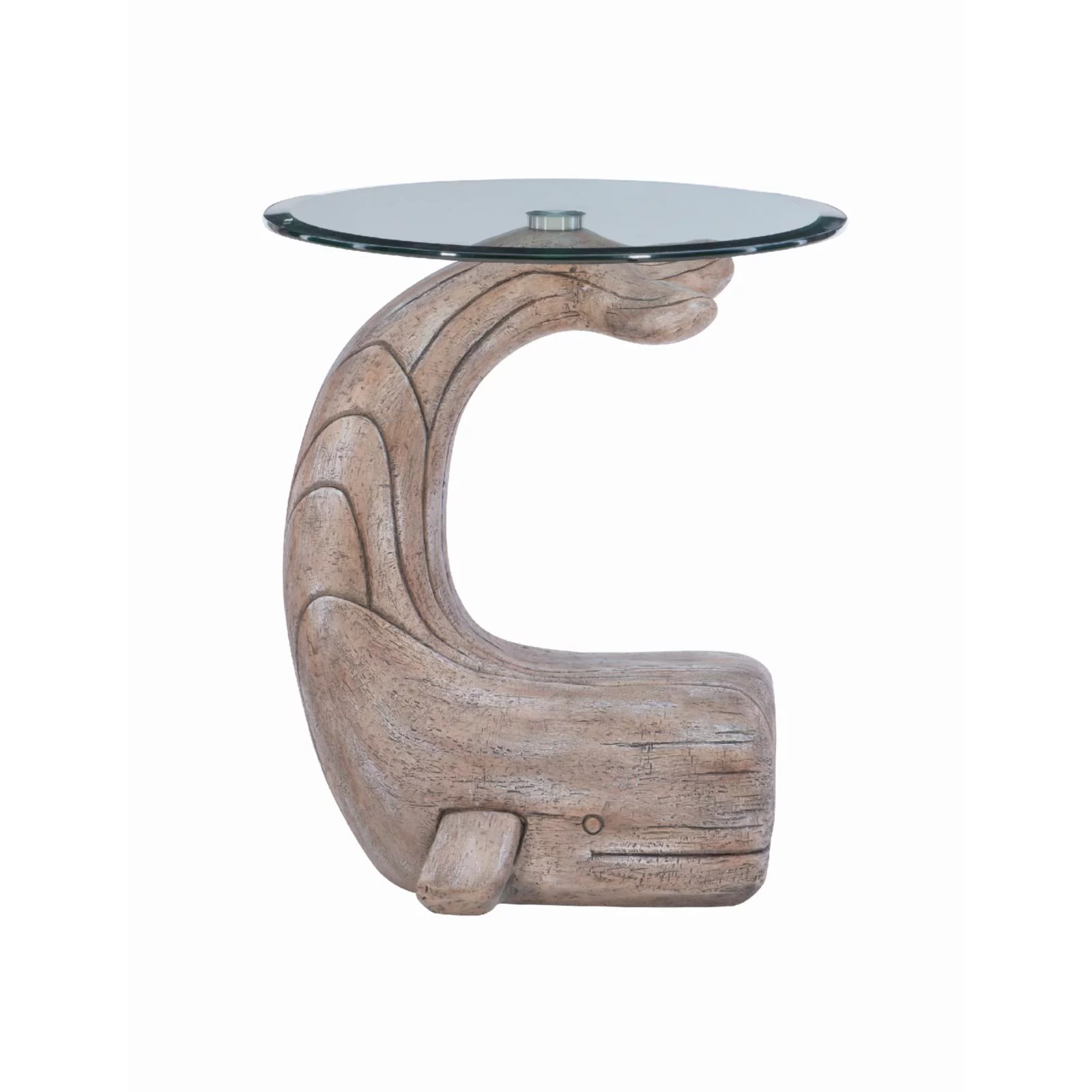 Powell Moby Whale Side Table - Distressed Natural Driftwood