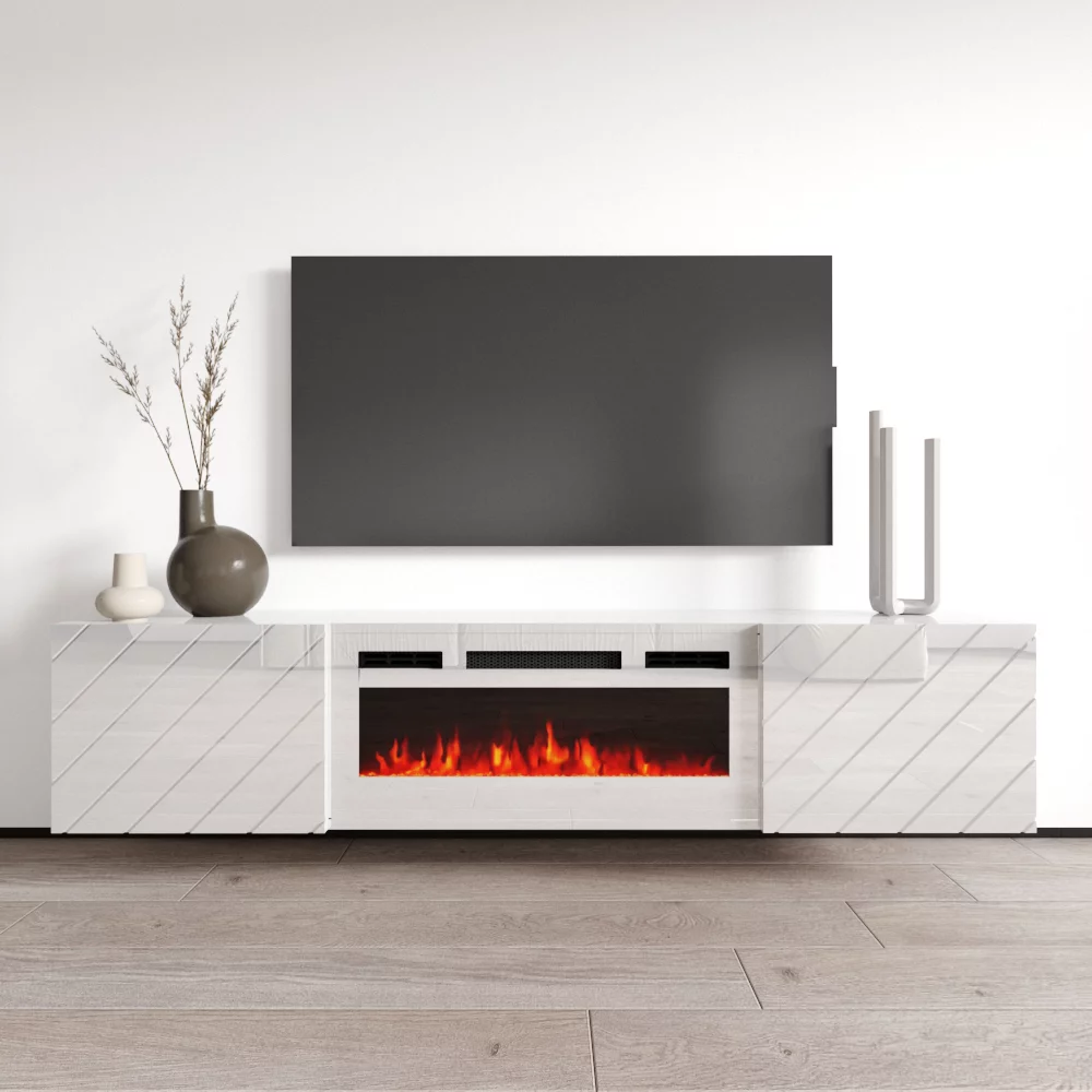 Luxe WH-EF Floating Fireplace TV Stand for TVs up to 80