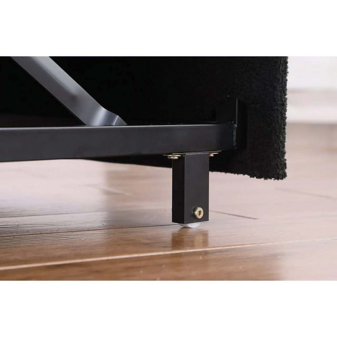 Holaki 45 x 68 Small Teddy Convertible Loveseat, 3 in 1 Sleeper Sofa Couch Bed, Futon Sofa Pull out Bed with Adjustable Backrest, 2 Pillows, Black+White