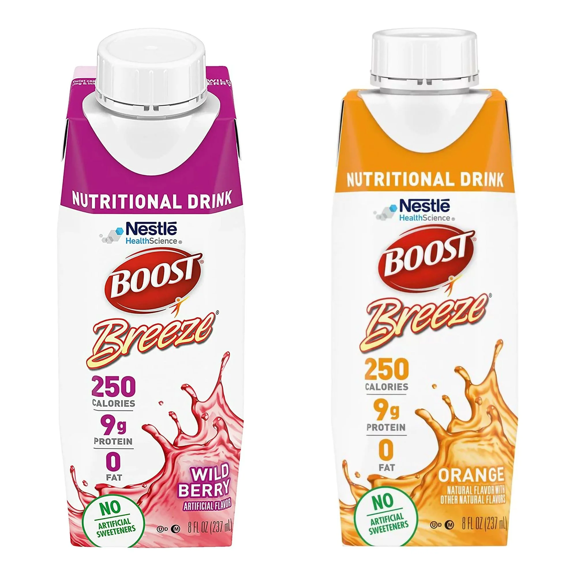 Boost Breeze Variety (Orange, Wild Berry) Nutritional Drink, 8-ounce carton (CS/24)
