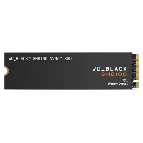 WD_BLACK 1TB SN8100 NVMe SSD Internal Solid State Drive - Gen 5 PCIe 5.0x4, M.2 2280, Seq. Read Speeds Up to 14,900 MB/s, Best for AI Applications, Gaming, and Video Editing - WDS100T1X0M