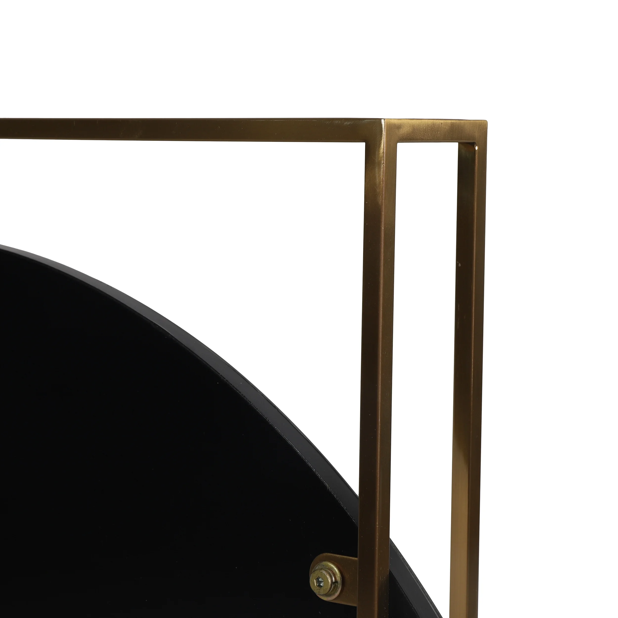 Noble House Magnolia Wall Mirror, Brushed Brass, Mirror