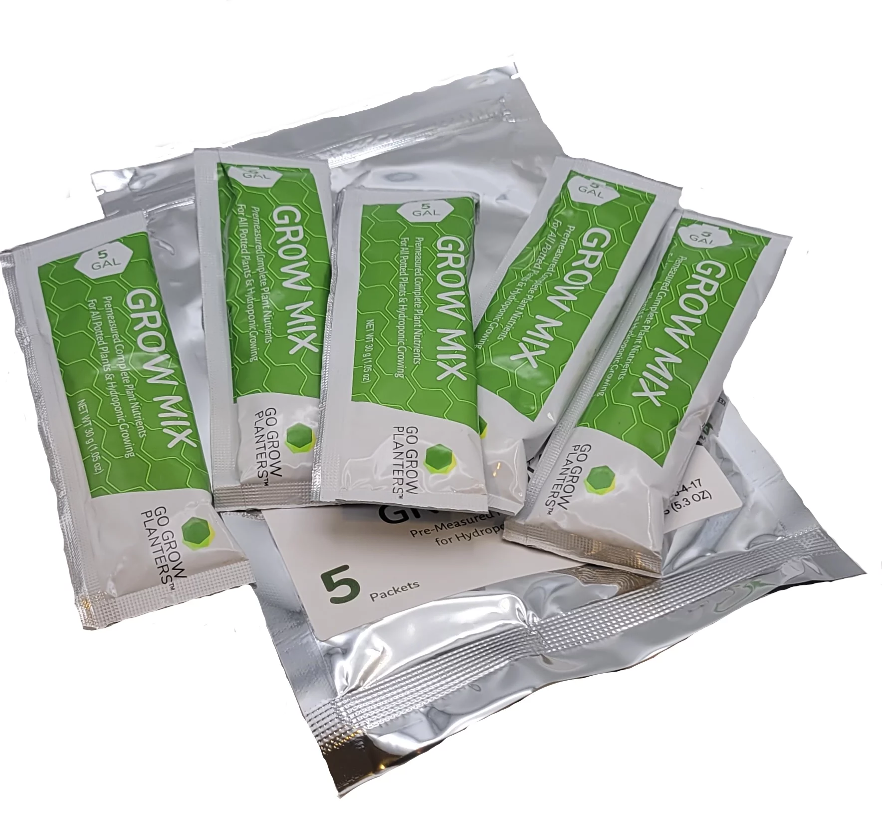 Go Grow Hydroponic Nutrients for All Veggies and Plants 5 Gallon - 5 Pack (25 Gallons)