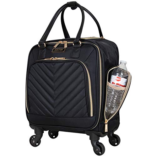Kenneth Cole REACTION Chelsea Chevron Quilted Luggage, Black, 24-Inch Checked